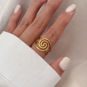 Anillo Peace Spiral Gold