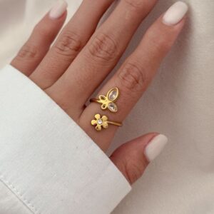 Anillo  Flor Falena White