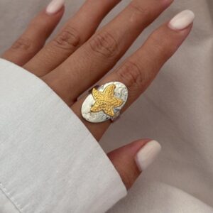 Anillo estrellita bicolor