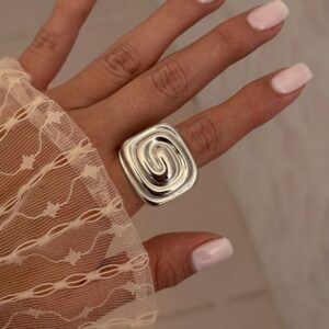 Anillo square silver