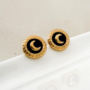 Aretitos Lunita Gold & Black.