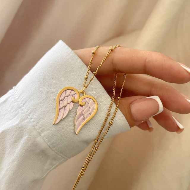 Collar Alas de Ángel Pink