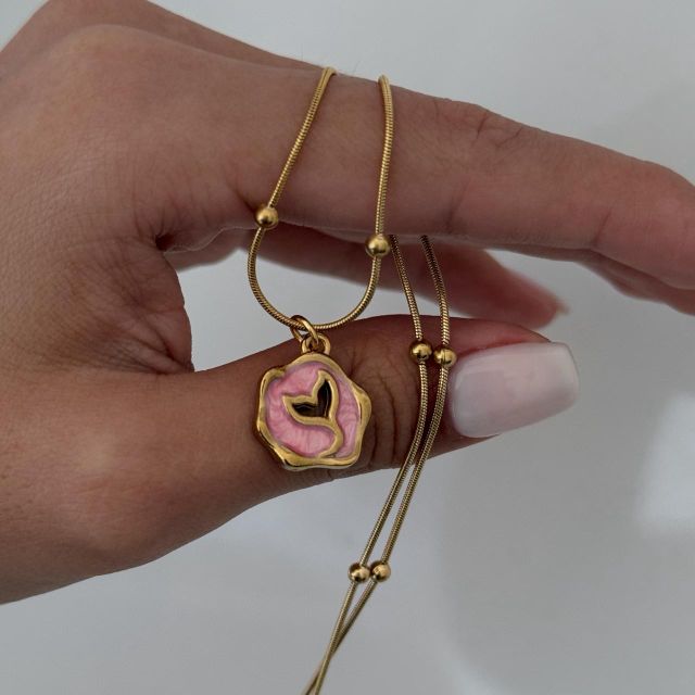 Collar Cola de Sirena Pink