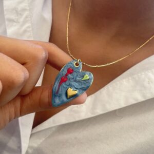 Collar Corazon Blue.
