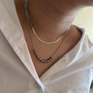 Collar Doble Amalya Silver