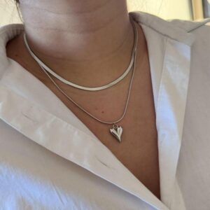 Collar Doble Topito Silver