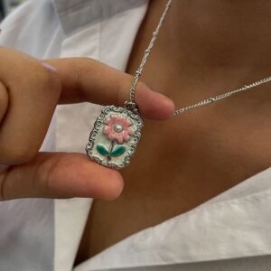 Collar Flor Silver.