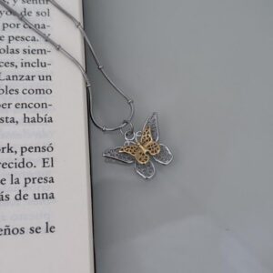 Collar Mariposa Bicolor