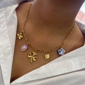 Collar Multicharm Trebol.