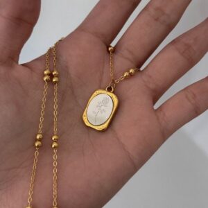 Collar Rosa Espejo Gold