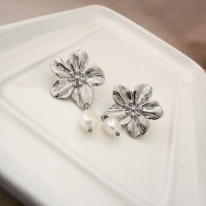 Pendiente Flor Silver