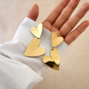 Pendientes Doble Heart Gold