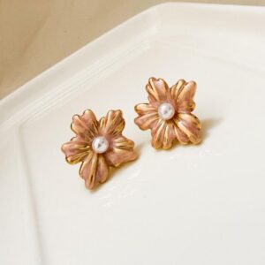 Pendientes Jazmin Rosada.
