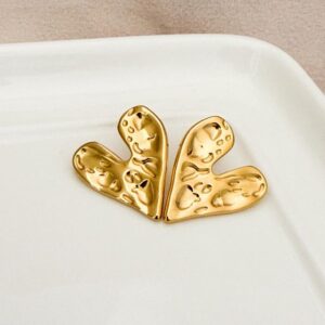 Pendientes Maxi Corazon Gold.